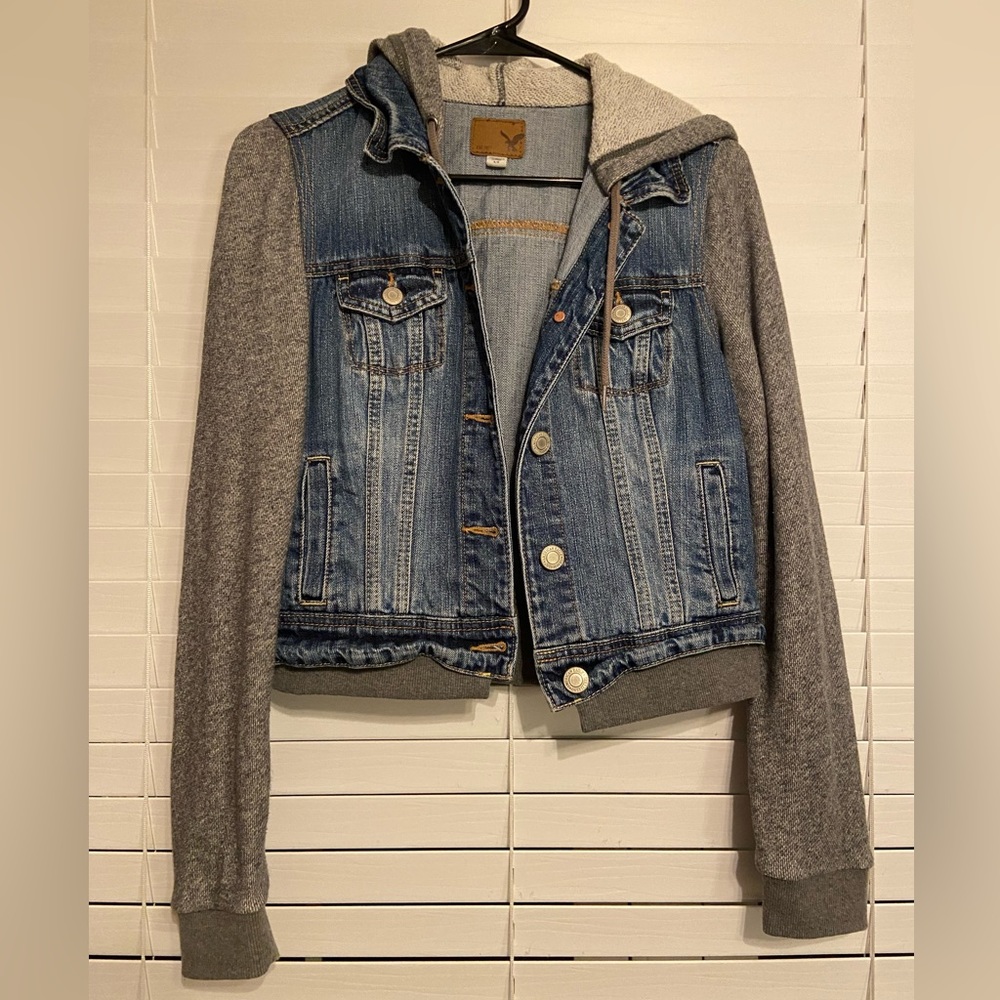 American Eagle Denim Hooded Jacket